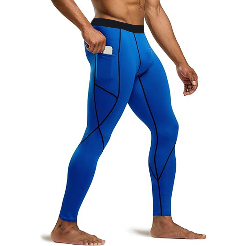 Crossfit Ga - Męskie legginsy do biegania szybkoschnące rajstopy