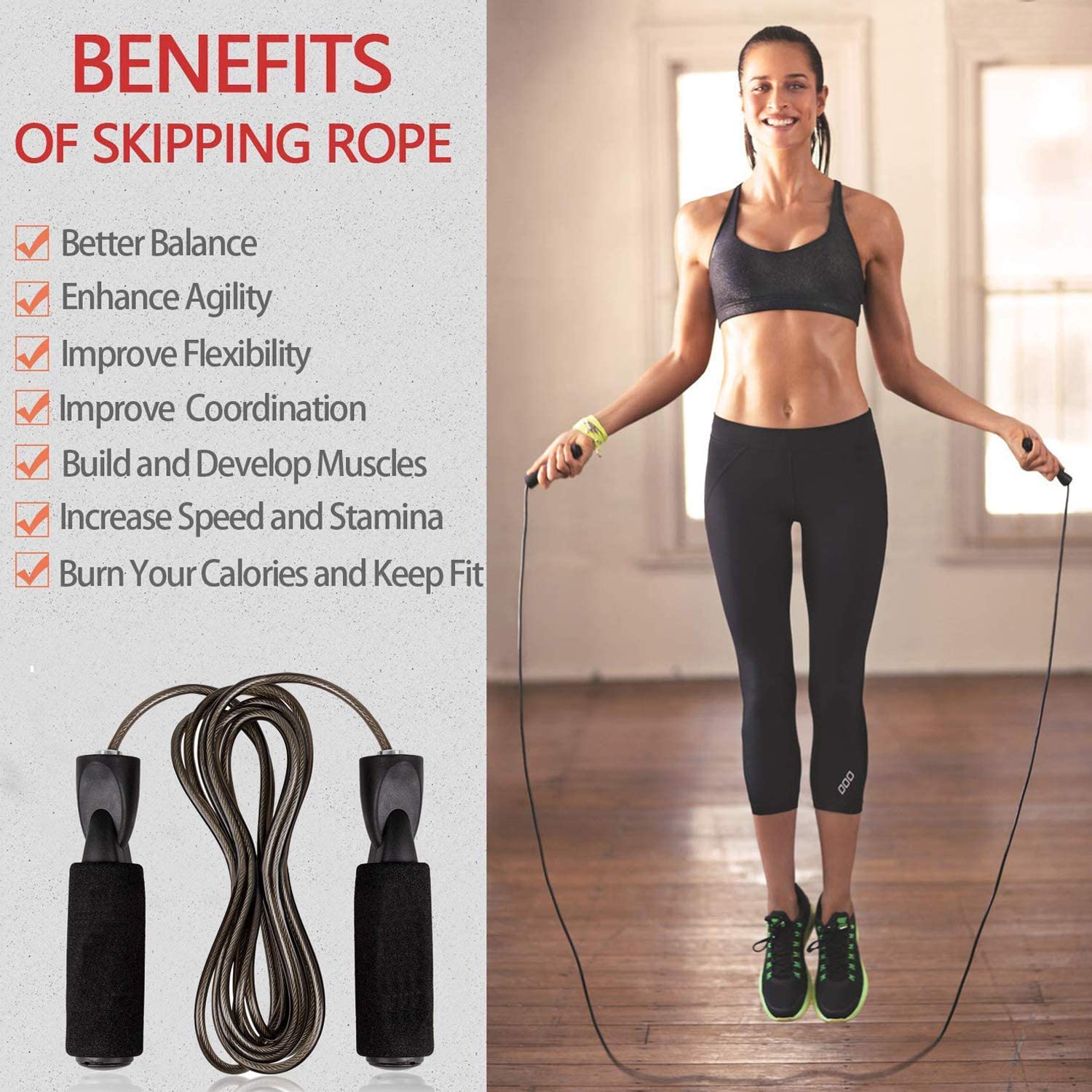 Regulowana profesjonalna skaka – Crossfit No Equipment recenzja i cena